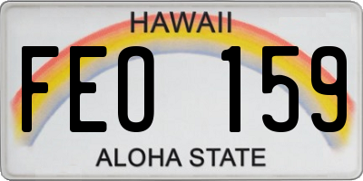 HI license plate FEO159