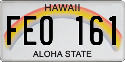 HI license plate FEO161