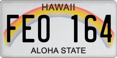 HI license plate FEO164