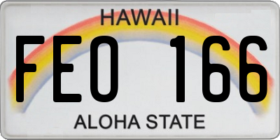 HI license plate FEO166