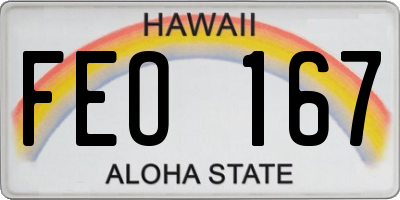 HI license plate FEO167
