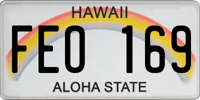 HI license plate FEO169