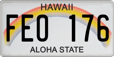 HI license plate FEO176