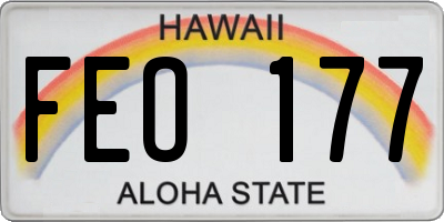 HI license plate FEO177