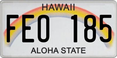 HI license plate FEO185