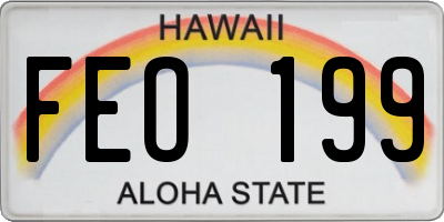 HI license plate FEO199