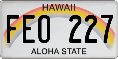 HI license plate FEO227
