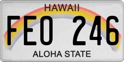HI license plate FEO246