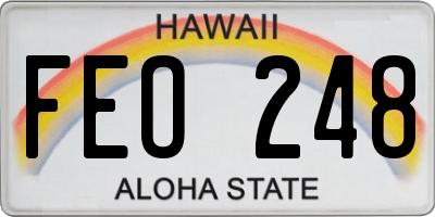 HI license plate FEO248