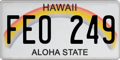 HI license plate FEO249