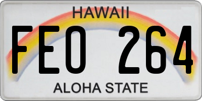 HI license plate FEO264