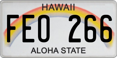 HI license plate FEO266