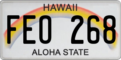 HI license plate FEO268