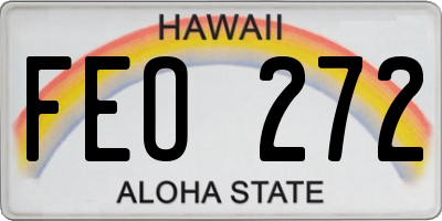 HI license plate FEO272