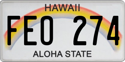 HI license plate FEO274
