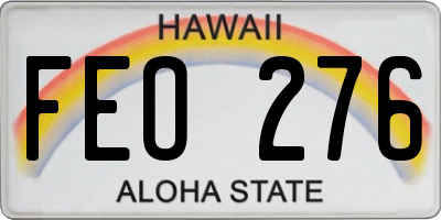 HI license plate FEO276