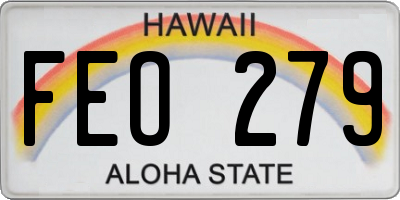 HI license plate FEO279