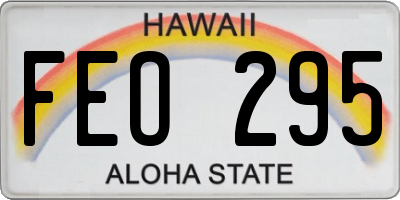 HI license plate FEO295