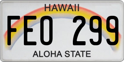 HI license plate FEO299