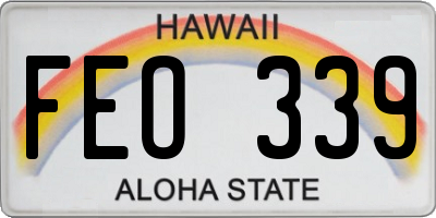 HI license plate FEO339