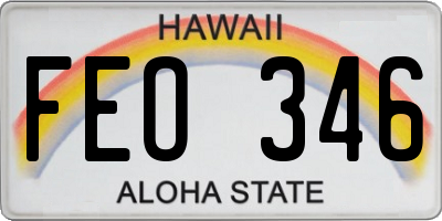 HI license plate FEO346