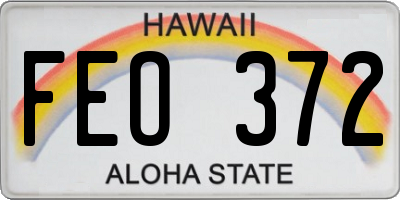 HI license plate FEO372