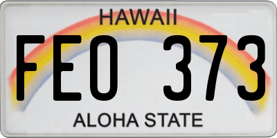 HI license plate FEO373