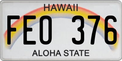 HI license plate FEO376