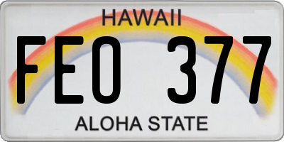 HI license plate FEO377