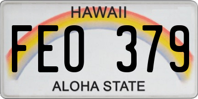 HI license plate FEO379