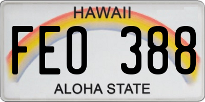 HI license plate FEO388