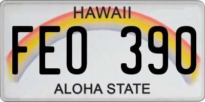 HI license plate FEO390