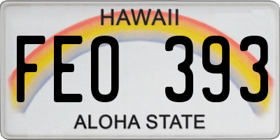 HI license plate FEO393