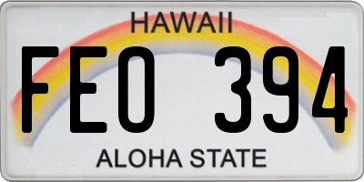 HI license plate FEO394