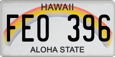 HI license plate FEO396