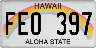HI license plate FEO397