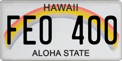 HI license plate FEO400