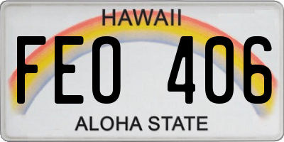HI license plate FEO406