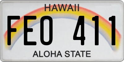 HI license plate FEO411
