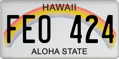 HI license plate FEO424