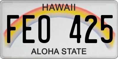 HI license plate FEO425