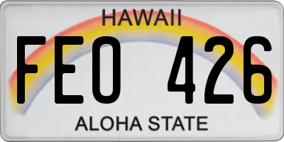 HI license plate FEO426
