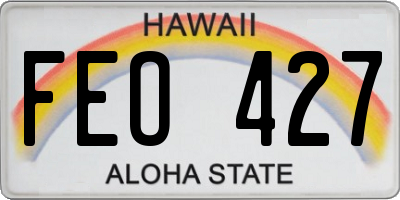 HI license plate FEO427