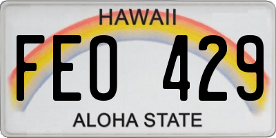 HI license plate FEO429