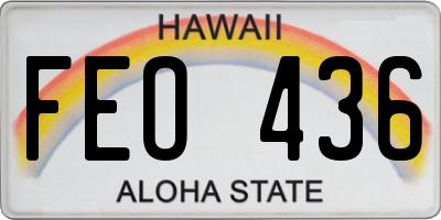 HI license plate FEO436