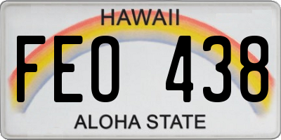 HI license plate FEO438