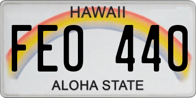 HI license plate FEO440
