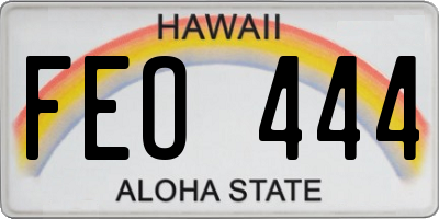 HI license plate FEO444
