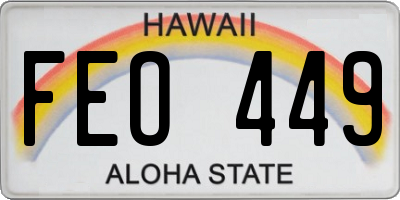 HI license plate FEO449