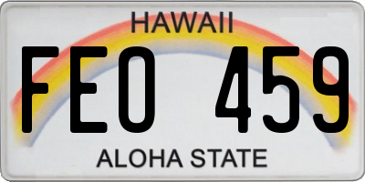 HI license plate FEO459